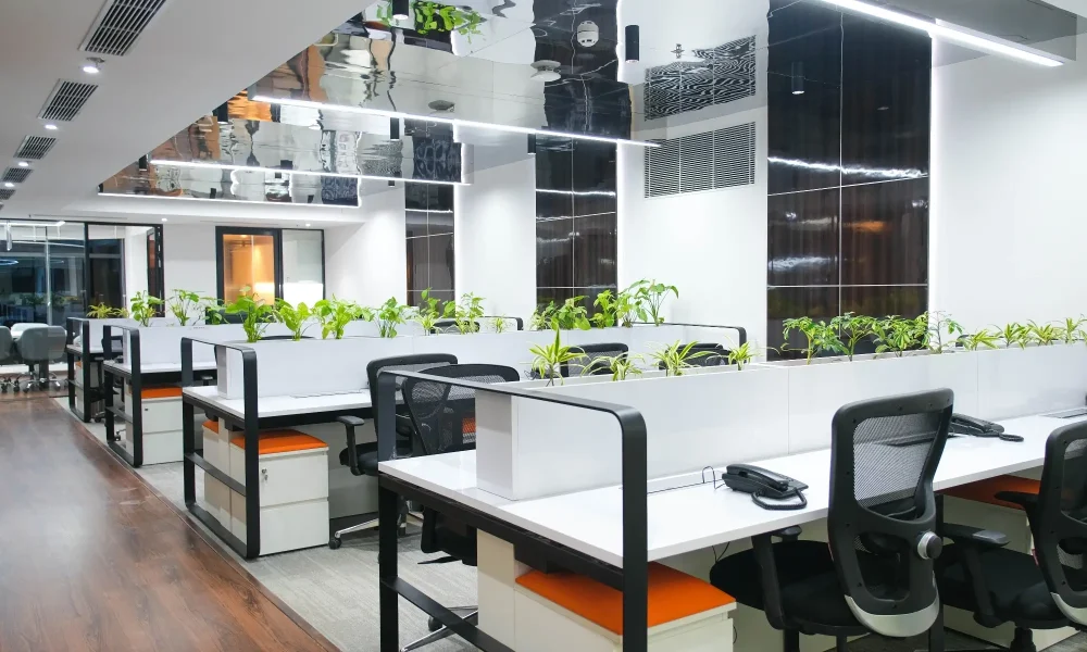 Completed Orange Offices workplace view 2